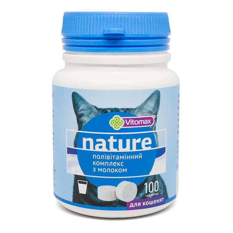 Vitomax (Витомакс) Nature - Поливитаминный комплекс для котов с молоком (100 шт.) в E-ZOO