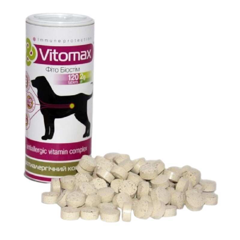 Vitomax (Витомакс) Витаминный противоалергенный комплекс для собак (120 таб.) в E-ZOO