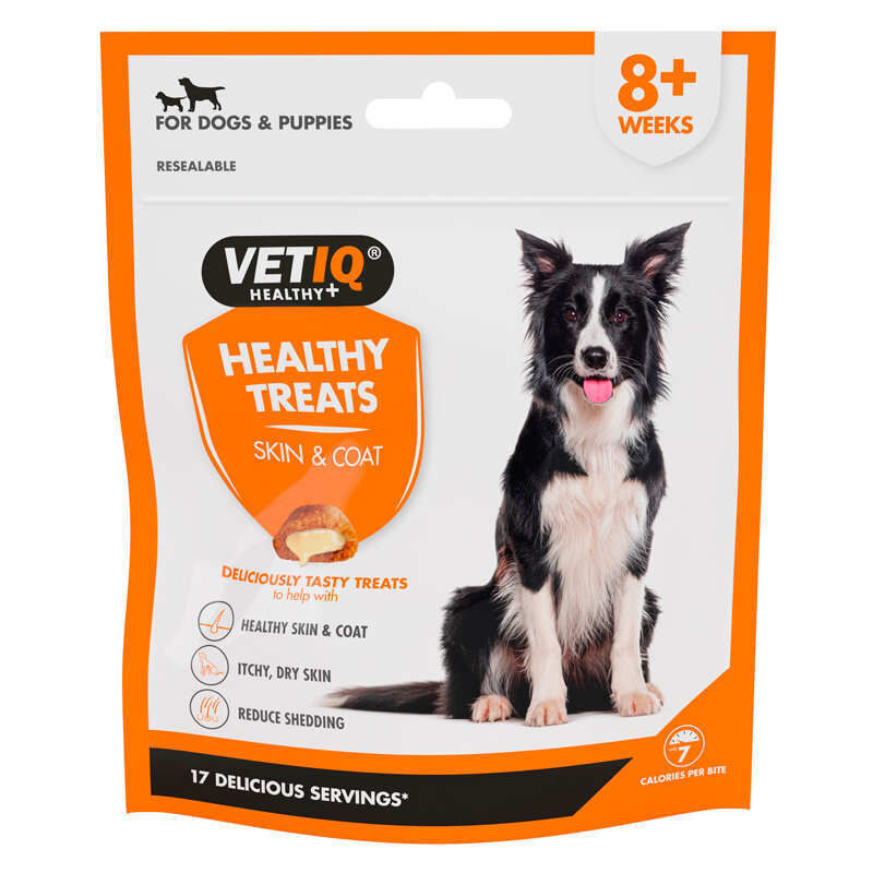 VetIQ Healthy Treats Skin&Coat For Dogs&Puppies - Лакомство с лососем для здоровья кожи, шерсти собак и щенков (70 г) в E-ZOO