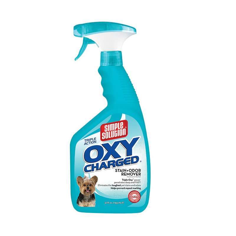 Simple Solution (Симпл Солюшн) Oxy Charged Stain & Odor Remover - Жидкое средство наполненное кислородом от запаха и пятен жизнедеятельности животных (945 мл) в E-ZOO