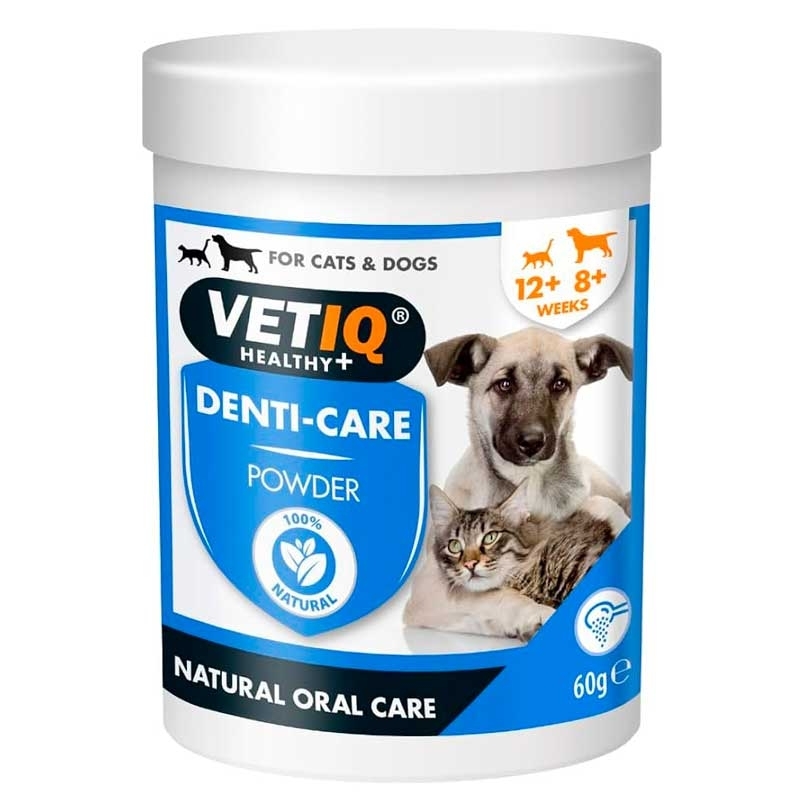 VetIQ 2in1 Denti-Care Granules Cats & Dogs - Гранули для догляду за зубами та ротовою порожниною для котів і собак (60 г) в E-ZOO