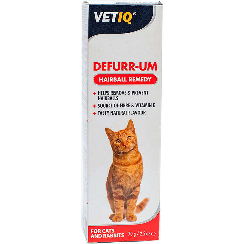 VetIQ Defurr-Um Hairball Remedy Cats & Rabbits - Паста для выведения шерсти у котов и кроликов (70 г) в E-ZOO