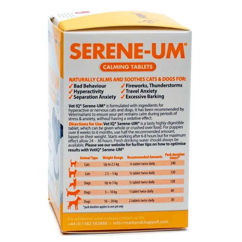 VetIQ Serene-Um Cats & Dogs - Успокоительные таблетки для гиперактивных, нервных собак и кошек (30 шт.) в E-ZOO