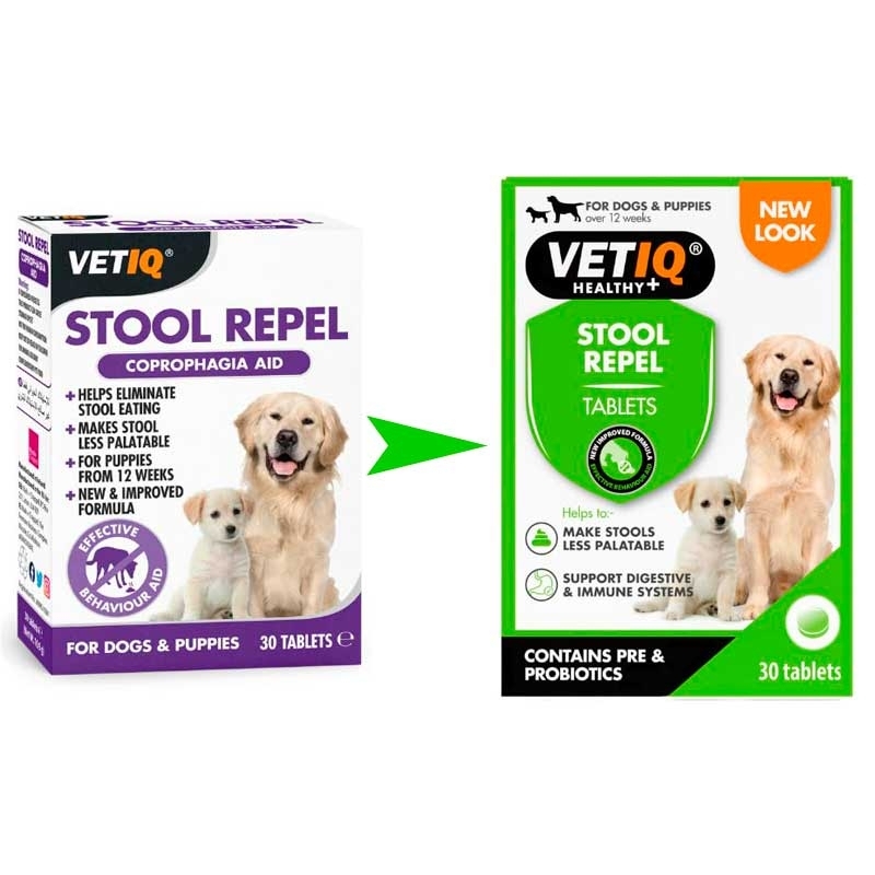 VetIQ Stool Repel Dogs & Puppies - Таблетки для предотвращения копрофагии у щенков и взрослых собак (30 шт.) в E-ZOO