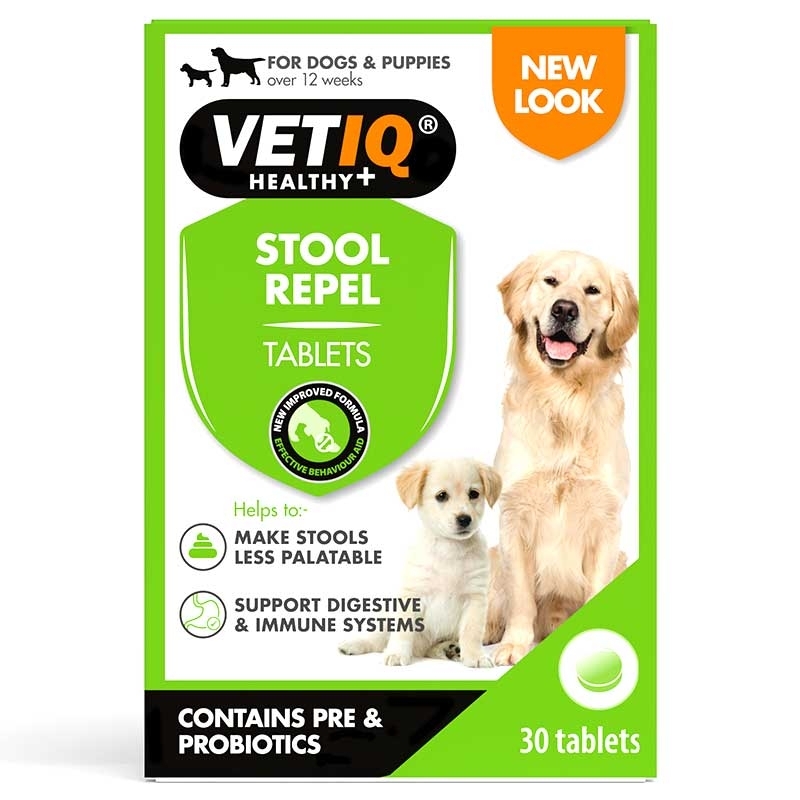VetIQ Stool Repel Dogs & Puppies - Таблетки для запобігання копрофагії у цуценят та дорослих собак (30 шт.) в E-ZOO