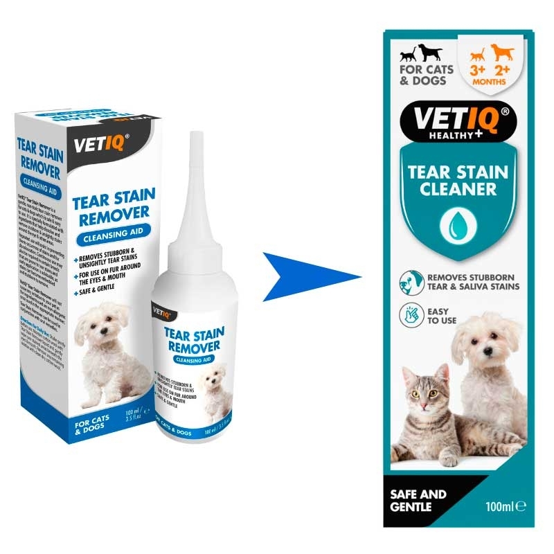 VetIQ Tear Stain Remover Cats & Dogs - Засіб для видалення слізних плям у собак та котів (100 мл) в E-ZOO