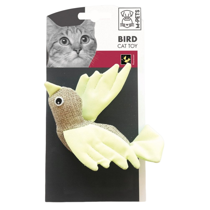 M-Pets (М-Петс) Cat Toy Bird - Іграшка Пташка з флуоресцентної тканини для котів (13х11х5 см) в E-ZOO