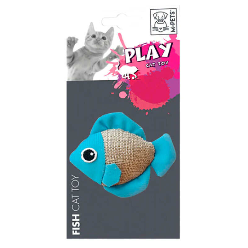 M-Pets (М-Петс) Cat Toy Fish - Іграшка Рибка з флуоресцентної тканини для котів (8х7х4 см) в E-ZOO