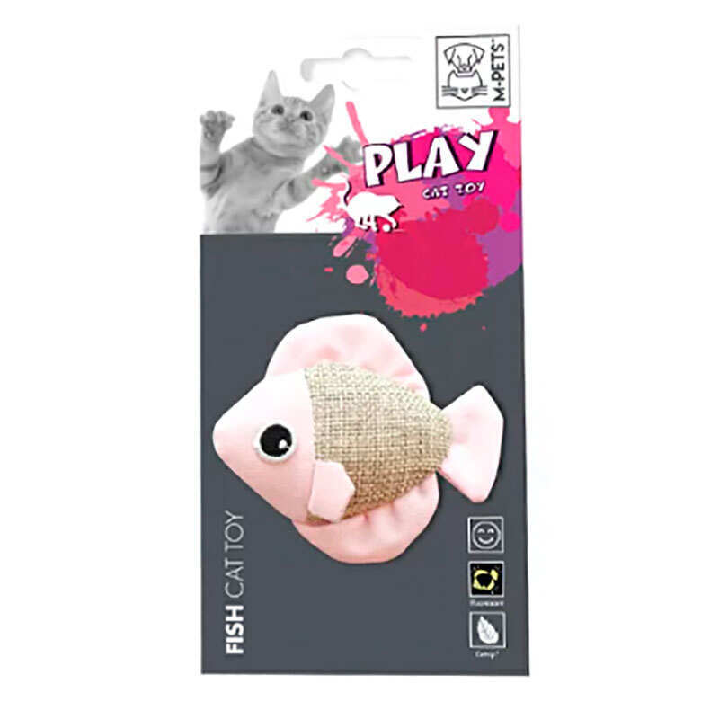 M-Pets (М-Петс) Cat Toy Fish - Игрушка Рыбка из флуоресцентной ткани для котов (8х7х4 см) в E-ZOO
