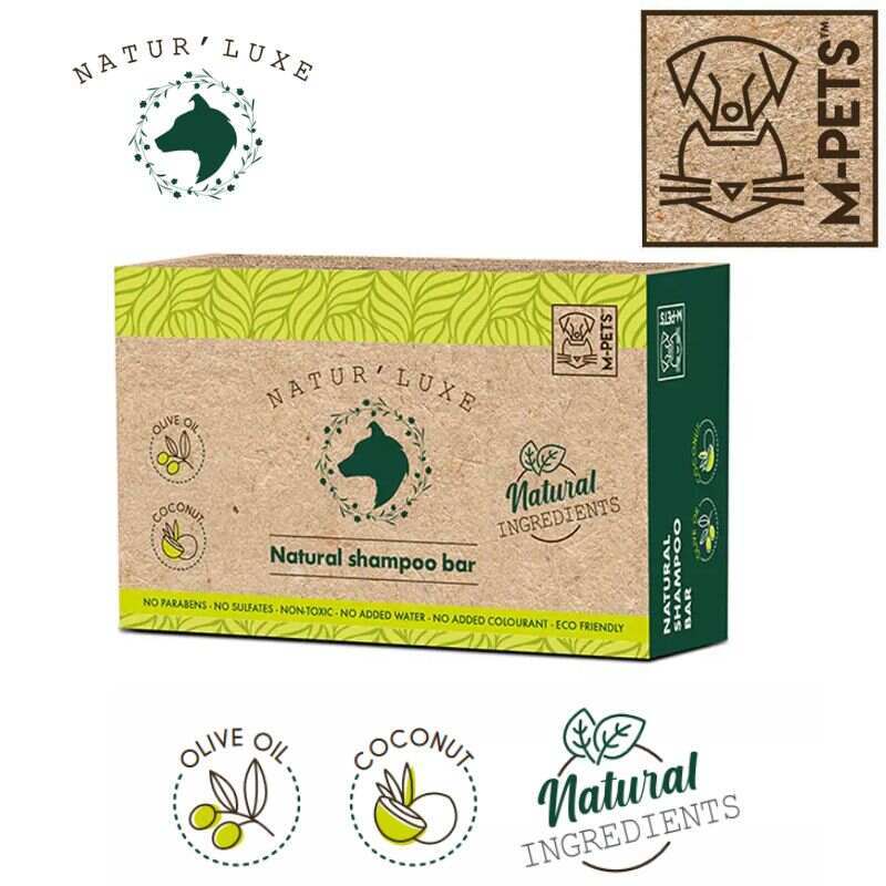 M-Pets (М-Петс) Natur'Luxe Natural Shampoo Bar - Мило органічне з кокосу та оливового масла для собак будь-яких порід (100 г) в E-ZOO