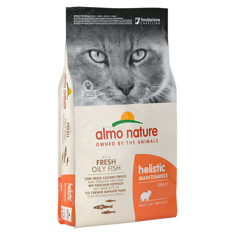 Almo Nature (Альмо Натюр) Holistic Cat Fresh Oily Fish - Сухой корм с жирными сортами рыбы для кошек (12 кг) в E-ZOO