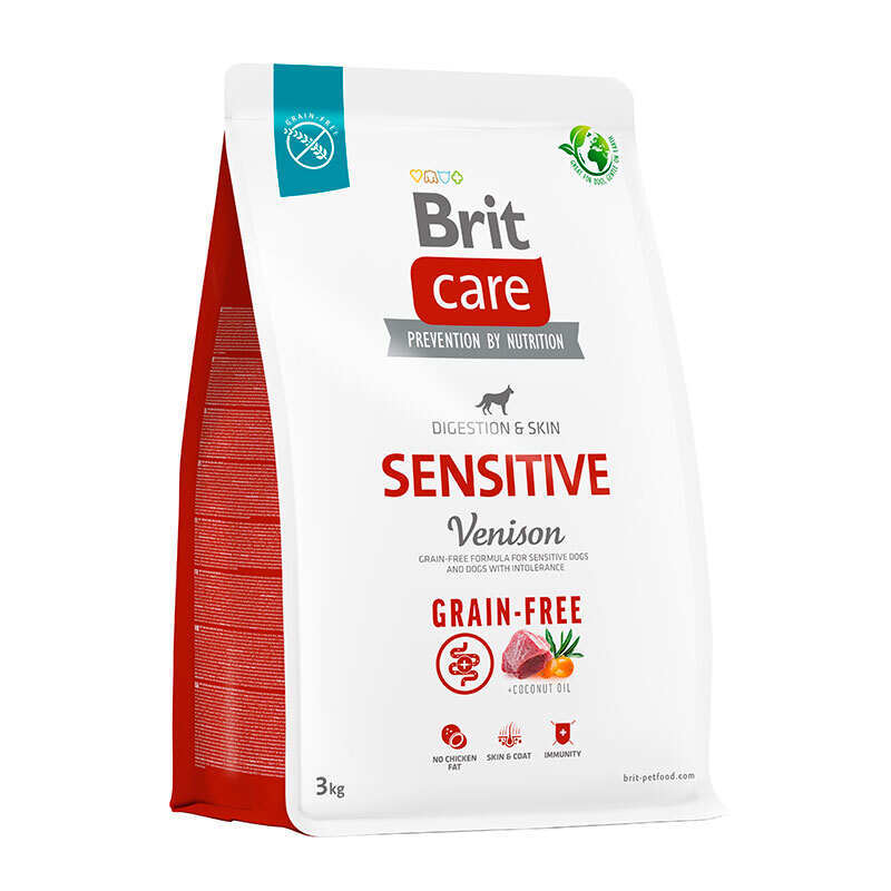 Brit Care (Брит Кеа) Dog Grain-free Sensitive - Сухой беззерновой корм с олениной для собак с чувствительным пищеварением (3 кг) в E-ZOO