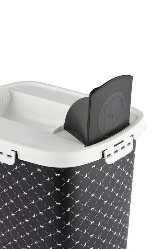 Rotho MyPet (Рото МайПет) Food Box Cody - Контейнер для зберігання сухого корму котів та собак (чорний) (25 л + Scoop) в E-ZOO