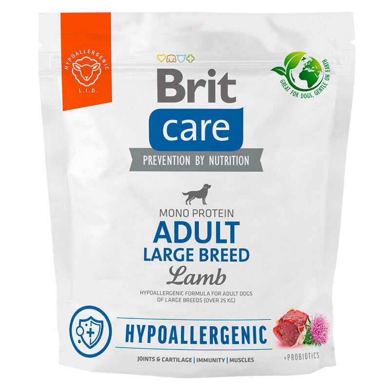 Brit Care (Бріт Кеа) Dog Hypoallergenic Adult Large Breed - Сухий гіпоалергенний корм з ягням для дорослих собак великих порід (1 кг) в E-ZOO