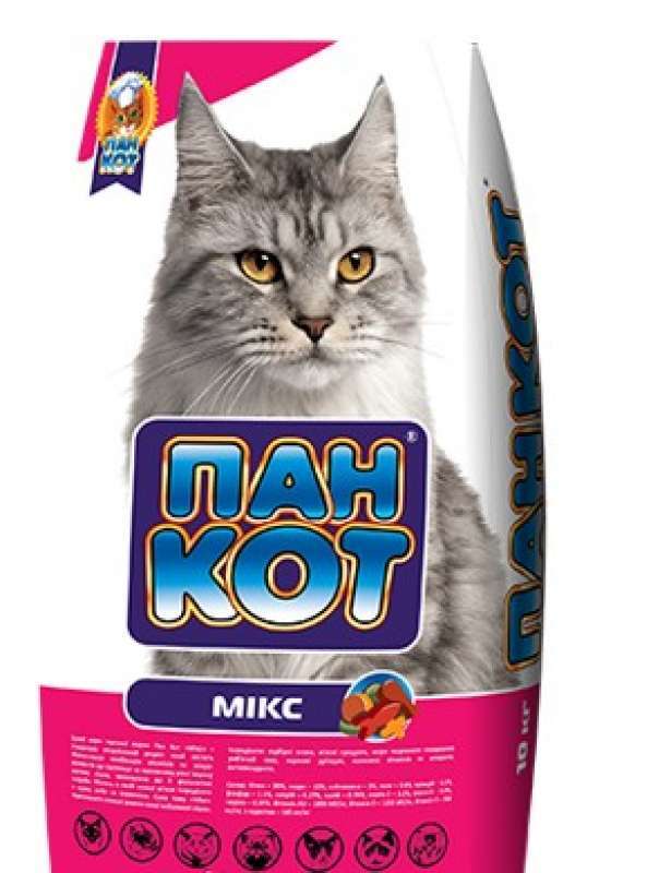 Пан Кот МИКС - Сухой корм для взрослых кошек (10 кг) в E-ZOO