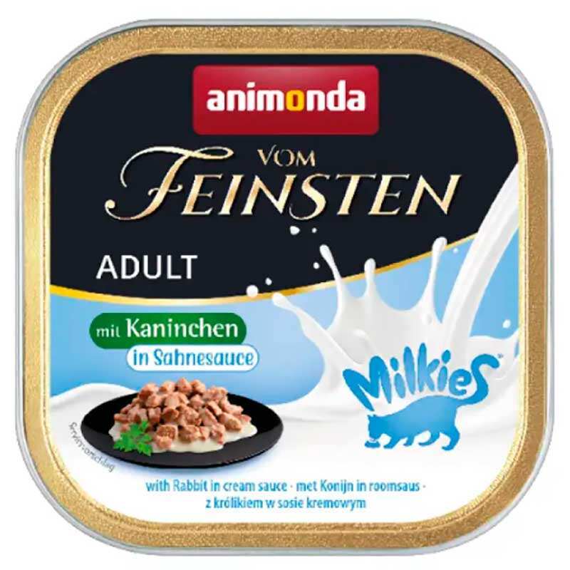 Animonda (Анімонда) Vom Feinsten Adult with rabbit in cream sauce - Вологий корм з кроликом (шматочки в вершковому соусі) для кицьок (100 г) в E-ZOO