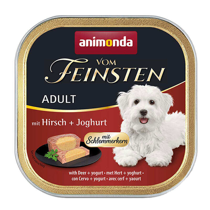 Animonda (Анімонда) Vom Feinsten Adult with Deer yogurt – Консервований корм з олениною та йогуртом для собак (паштет) (150 г) в E-ZOO