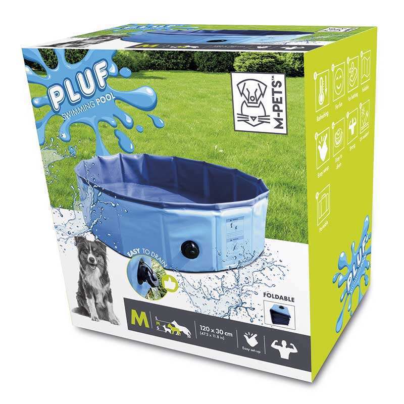 M-Pets (М-Петс) PLUF Swimming Pool - Складной бассейн для собак (М (120х30 см)) в E-ZOO