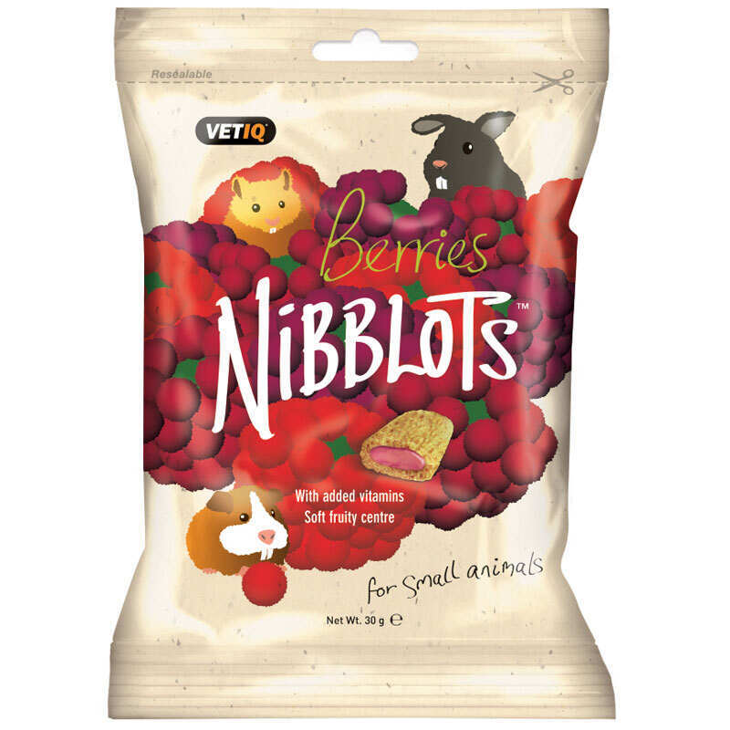 VetIQ Health Nibblots Berries - Ласощі з ягодами для здоров'я шкіри та шерсті гризунів (30 г) в E-ZOO