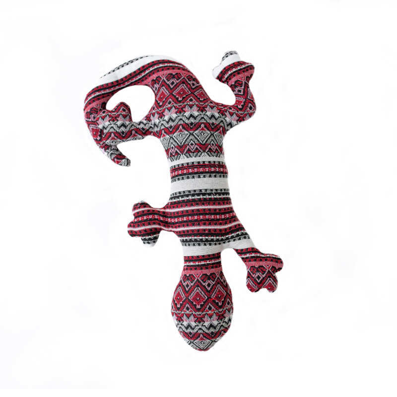 Іванка Презент - Іграшка м'яка ручної роботи Етно-ящірка для собак (27х16х4,5 см) в E-ZOO