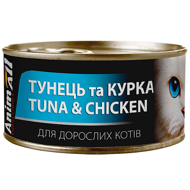 AnimAll (ЭнимАлл) - Влажный корм с тунцом и курицей для взрослых котов (85 г) в E-ZOO