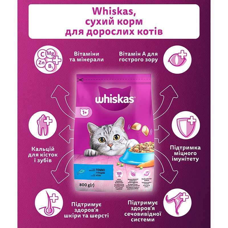 Whiskas (Віскас) - Сухий корм з тунцем для кішок (14 кг) в E-ZOO
