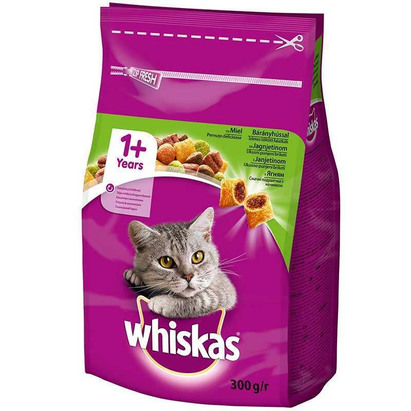Whiskas (Вискас) - Сухой корм с ягненком для кошек (300 г) в E-ZOO