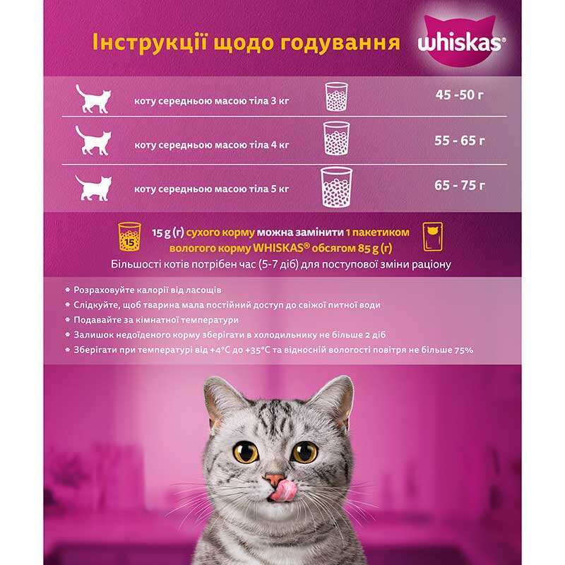 Whiskas (Вискас) - Сухой корм с курицей для стерилизованных кошек (14 кг) в E-ZOO
