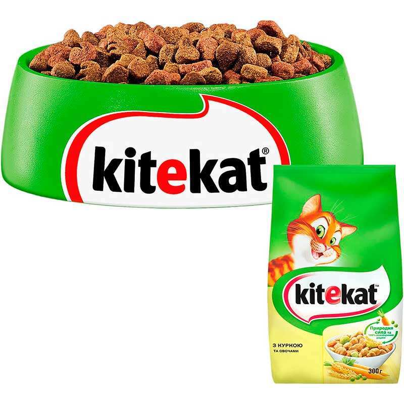Kitekat (Китикет) - Сухой корм с курицей и овощами для кошек (12 кг) в E-ZOO