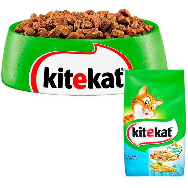 Kitekat (Кітікет) - Сухий корм з рибою та овочами для кицьок (1.8 кг) в E-ZOO
