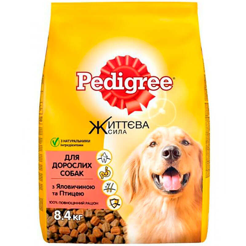 Pedigree (Педигри) - Сухой корм с говядиной и птицей для взрослых собак (8.4 кг) в E-ZOO