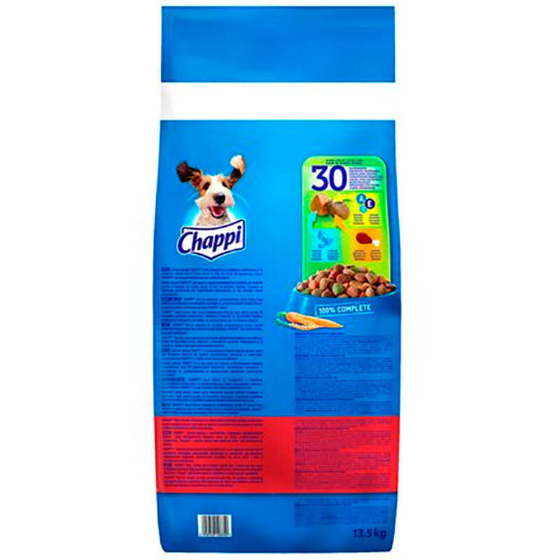 Chappi (Чаппи) - Сухой корм с говядиной, птицей и овощами для взрослых собак (13.5 кг) в E-ZOO
