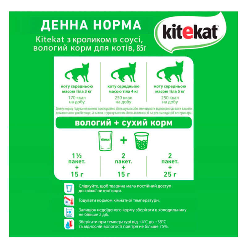 Kitekat (Китикет) - Влажный корм с кроликом в соусе для кошек (85 г) в E-ZOO