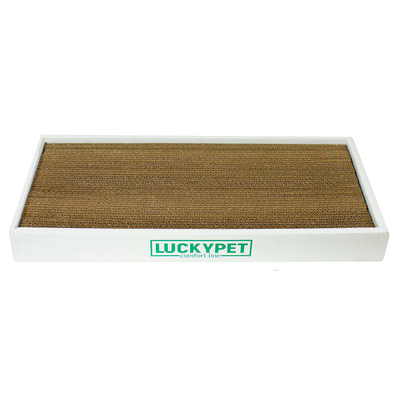 Lucky Pet - Эко-когтеточка "Подиум" картон для котов (Мини 24x50x5 см) в E-ZOO