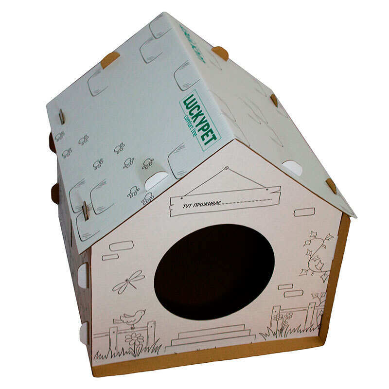 Lucky Pet - Эко-домик "Викенд" для котов и собак мелких пород (45x45x45 см) в E-ZOO