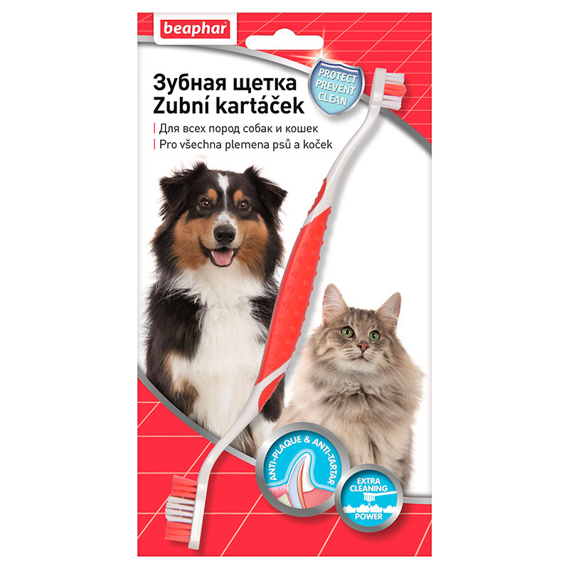 Beaphar (Беафар) Toothbrush - Двусторонняя Зубная щётка для всех пород собак и кошек (1 шт.) в E-ZOO
