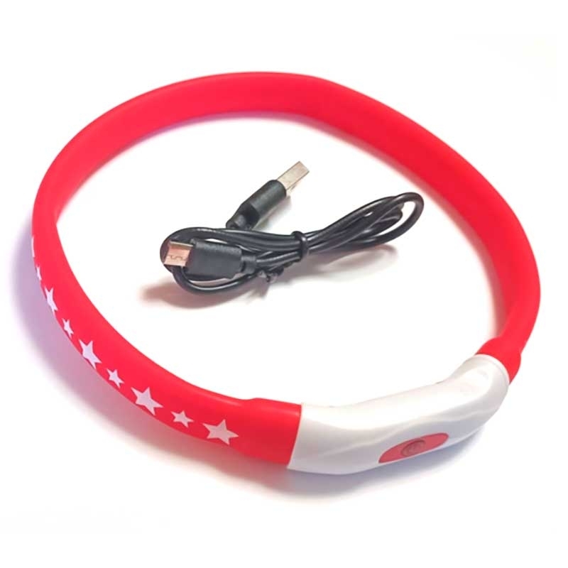 AnimAll (ЭнимАлл) USB LED Flashing Collar - Ошейник светящийся для собак с USB подзарядкой и водоотталкивающим покрытием (55 см) в E-ZOO