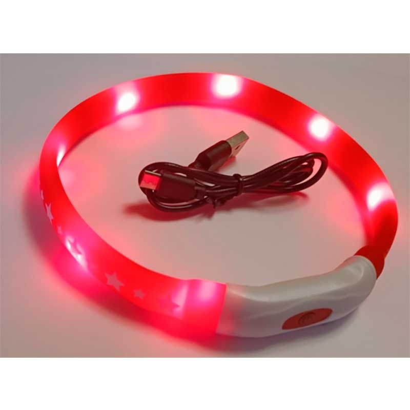 AnimAll (ЕнімАлл) USB LED Flashing Collar - Нашийник, що світиться для собак з USB підзарядкою та водовідштовхуючим покриттям (40 см) в E-ZOO