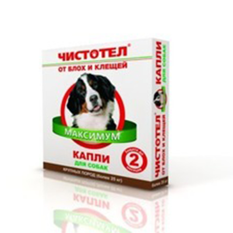 Чистотел МАКСИМУМ капли противопаразитарные от блох и клещей для собак (2 пипетки) (10-25 кг) в E-ZOO