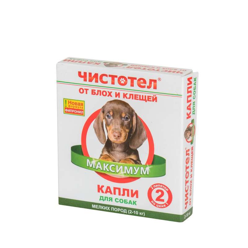 Чистотіл МАКСИМУМ краплі протипаразитарні від бліх і кліщів для собак (2 піпетки) (10-25 кг) в E-ZOO