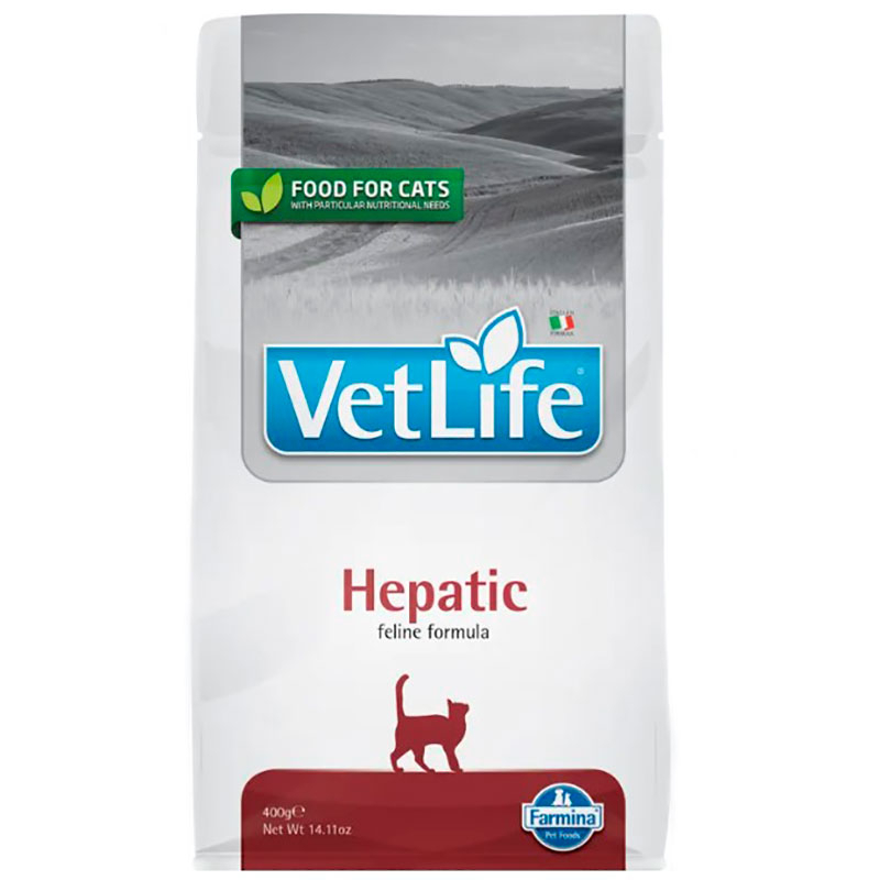 Farmina (Фарміна) Vet Life Hepatic - Сухий лікувальний корм-дієта для кішок з хронічною печінковою недостатністю (400 г) в E-ZOO