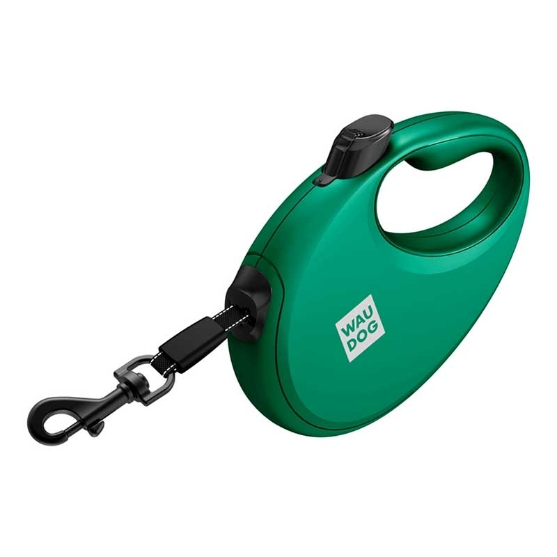 Collar (Коллар) WAUDOG R-leash - Повідець-рулетка для собак з контейнером для пакетів та світловідбиваючою стрічкою (5 м, до 20 кг) (M (5 м)) в E-ZOO