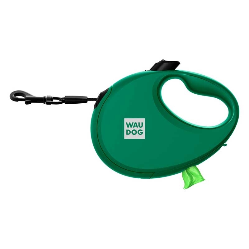 Collar (Коллар) WAUDOG R-leash - Поводок-рулетка для собак с контейнером для пакетов и светоотражающей лентой (5 м, до 20 кг) (M (5 м)) в E-ZOO