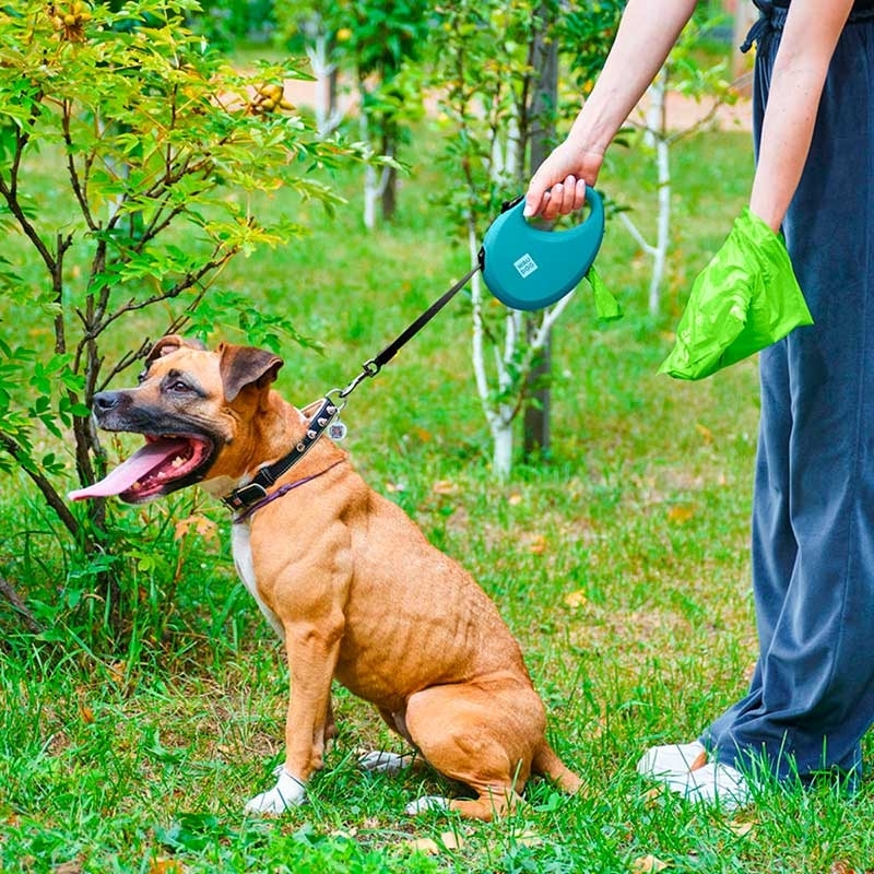 Collar (Коллар) WAUDOG R-leash - Поводок-рулетка для собак с контейнером для пакетов и светоотражающей лентой (3 м, до 12 кг) (S (3 м)) в E-ZOO