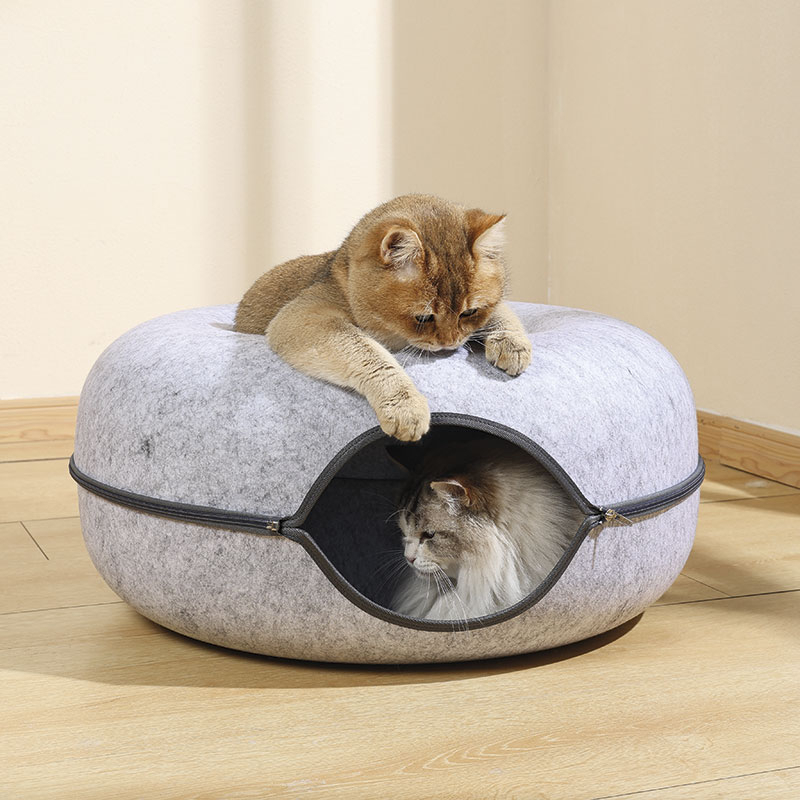 M-Pets (М-Петс) Donut Tunnel - Лежак Пончик для котов и маленьких собак (51х51х20 см) в E-ZOO