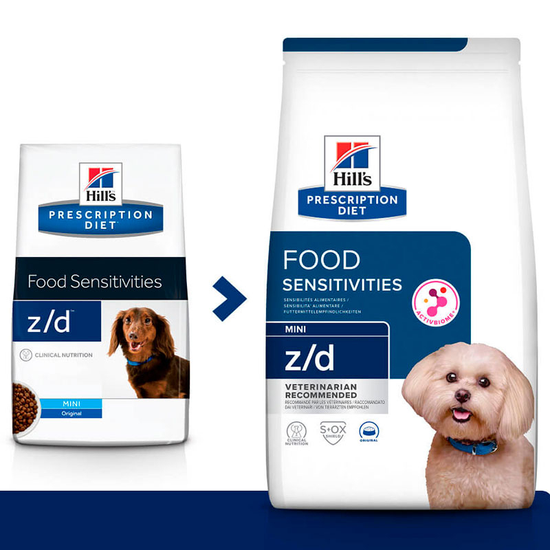 Hill's (Хиллс) Prescription Diet z/d Mini - Сухой корм при пищевой аллергии для собак малых пород (1 кг) в E-ZOO