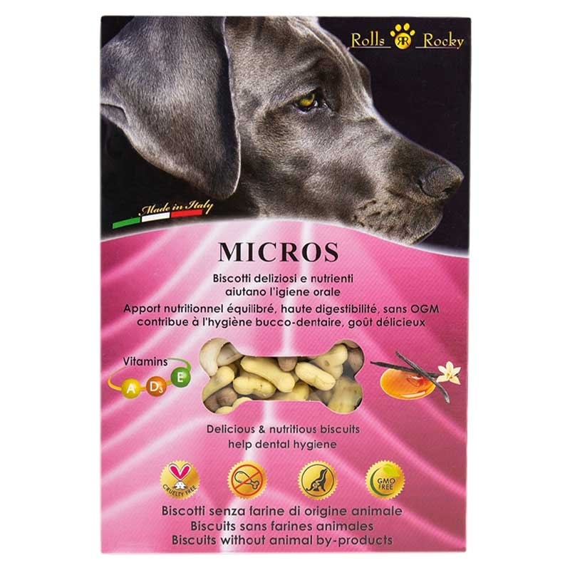 Rolls Rocky (Роллс Роки) Micros Mix - Печенье со вкусом ванили и карамели для собак (300 г) в E-ZOO