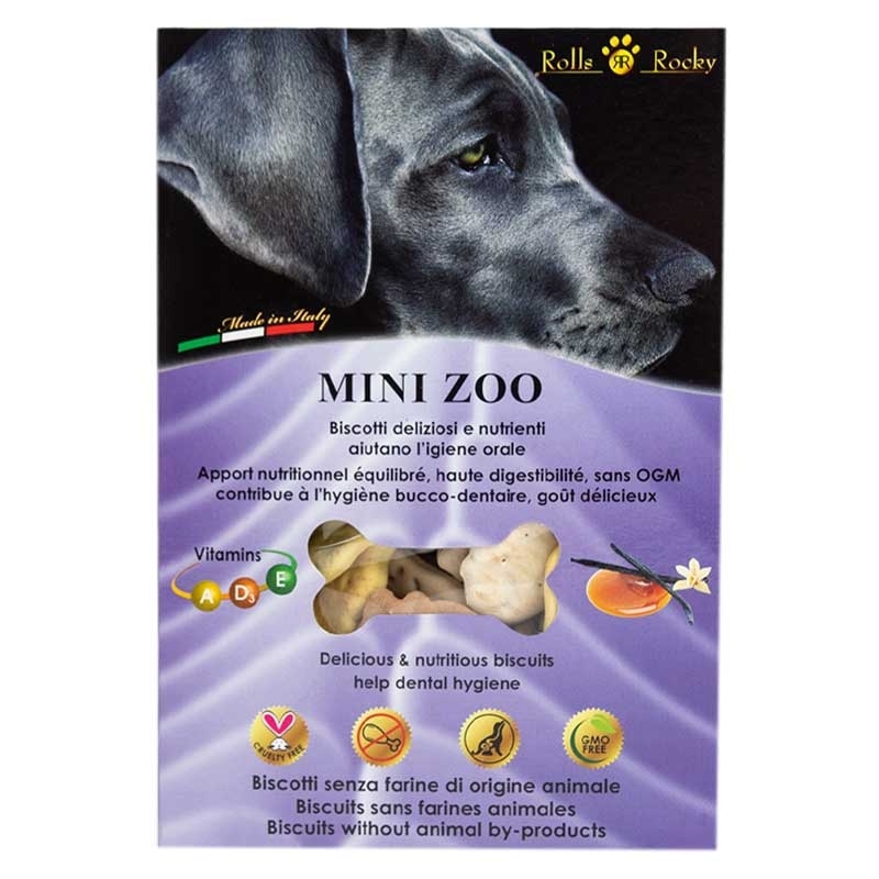 Rolls Rocky (Роллс Рокі) Micros Zoo Mix - Печиво зі смаком ванілі та карамелі для собак (300 г) в E-ZOO