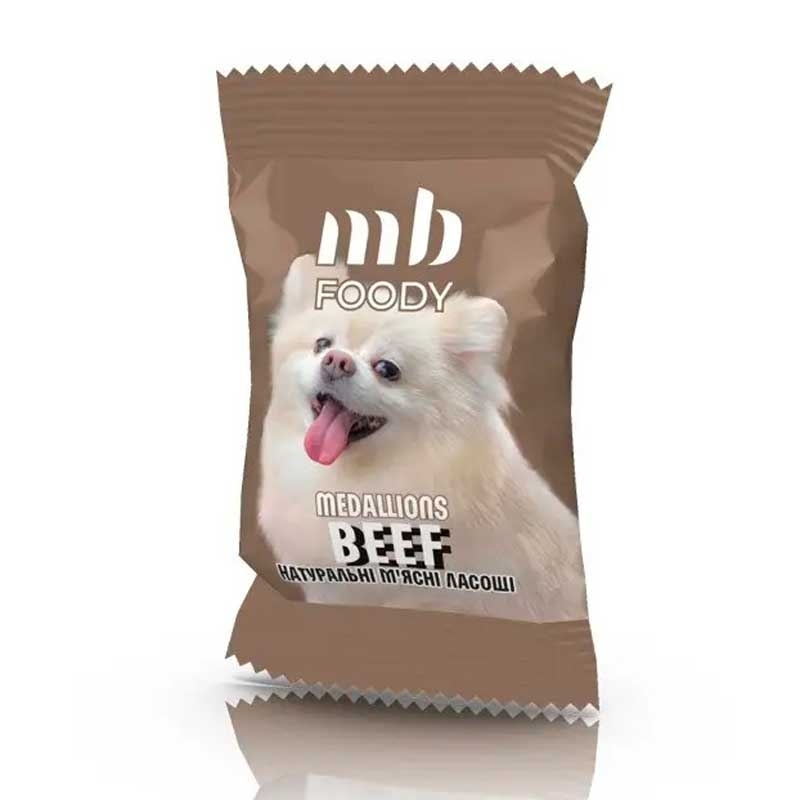 MB Foody (МБ Фуді) Beef - Ласощі медальйони з яловичини для собак ((4 г / 1 шт.)) в E-ZOO