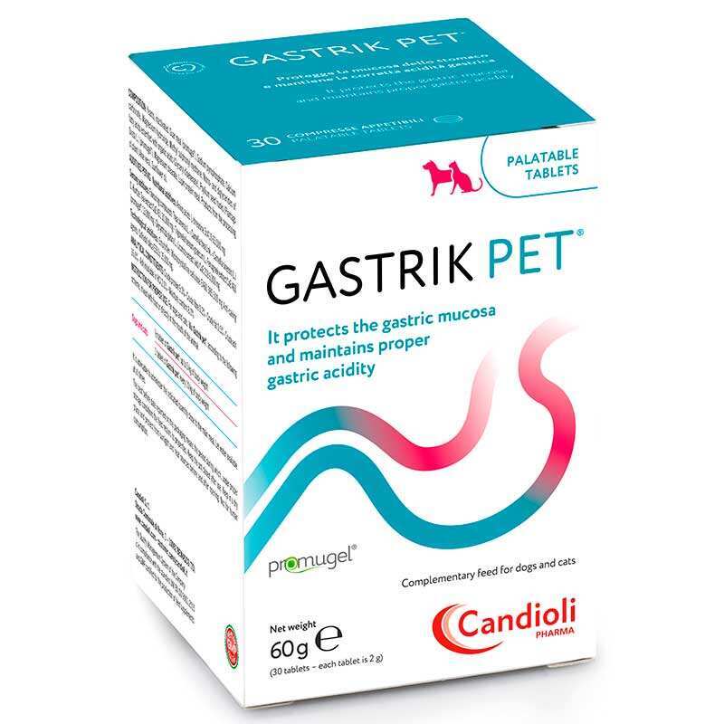 Candioli (Кандіолі) Gastrik Pet - Таблетки-гастропротектор Гастрік Пет для собак і котів (30 таб.) в E-ZOO